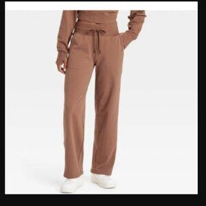 JoyLab French Terry Straight Leg Sweatpants- Chocolate Brown - Small
